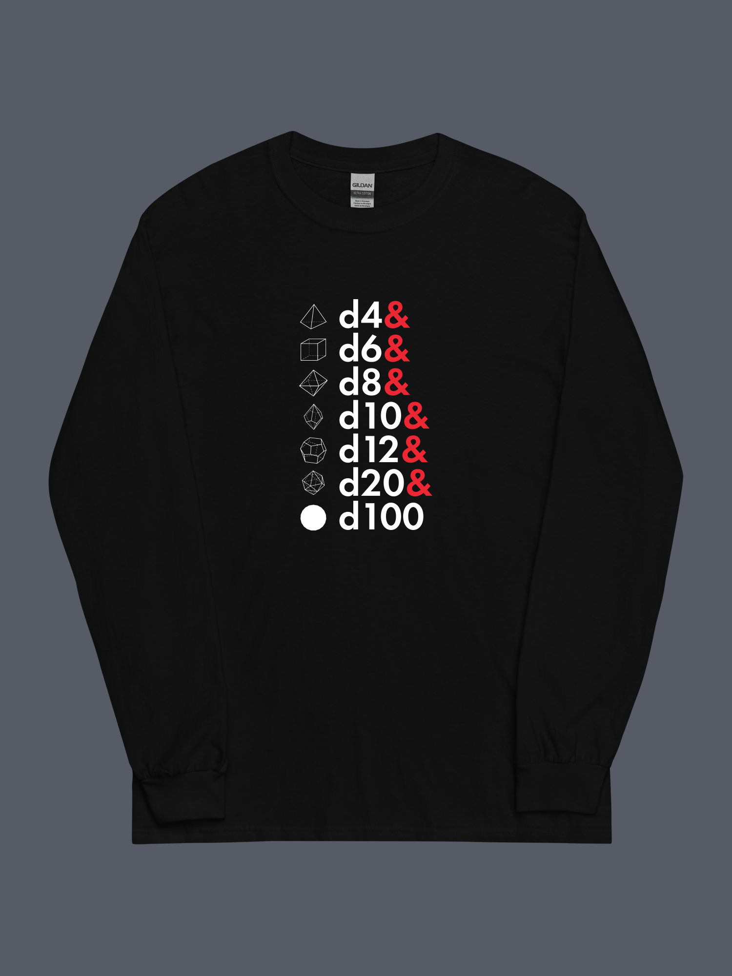 D4To100 Long Sleeve Tee Black
