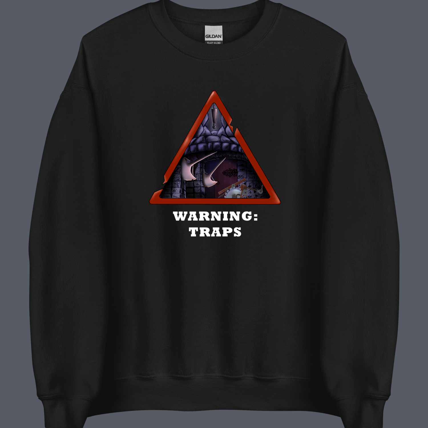 Warning Traps Sweatshirt Black
